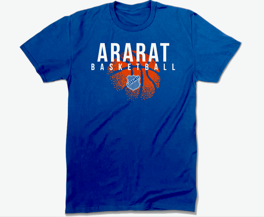 ARARAT Basketball Two colors print T-Shirt ( BLUE )