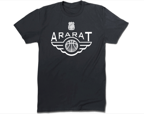 Ararat basketball wings design black color T-shirt