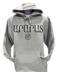 GREY COLOR ARMENIAN ARARAT WRITING HOODIE